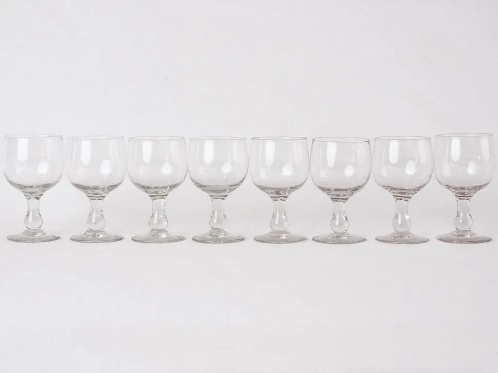 RESERVED CS Antique French bistro wine glasses - set of 8