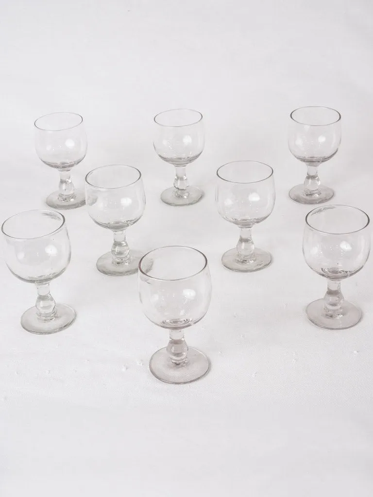 RESERVED CS Antique French bistro wine glasses - set of 8