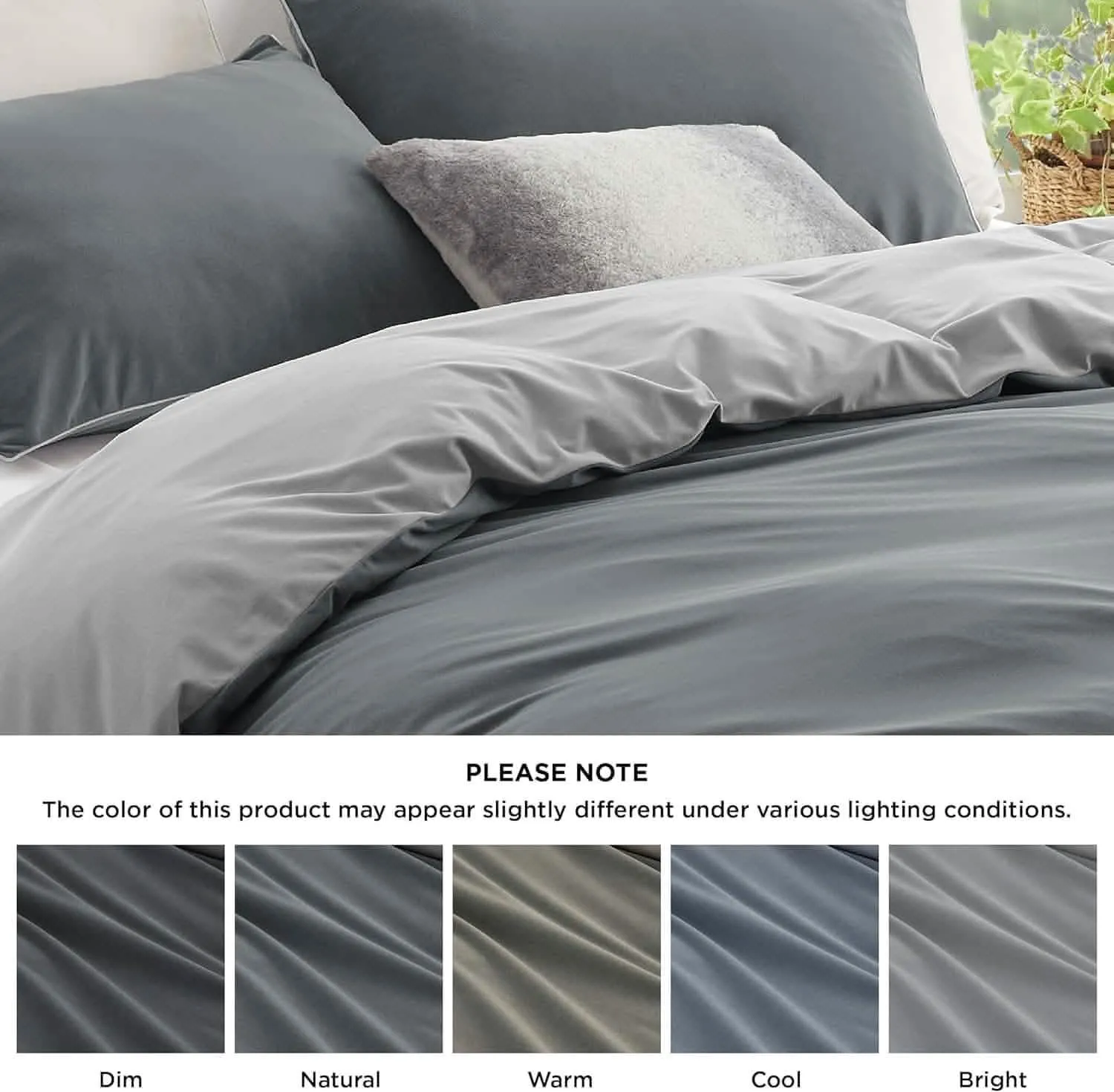 Reversible Two-Tone Sherpa Duvet Cover Set