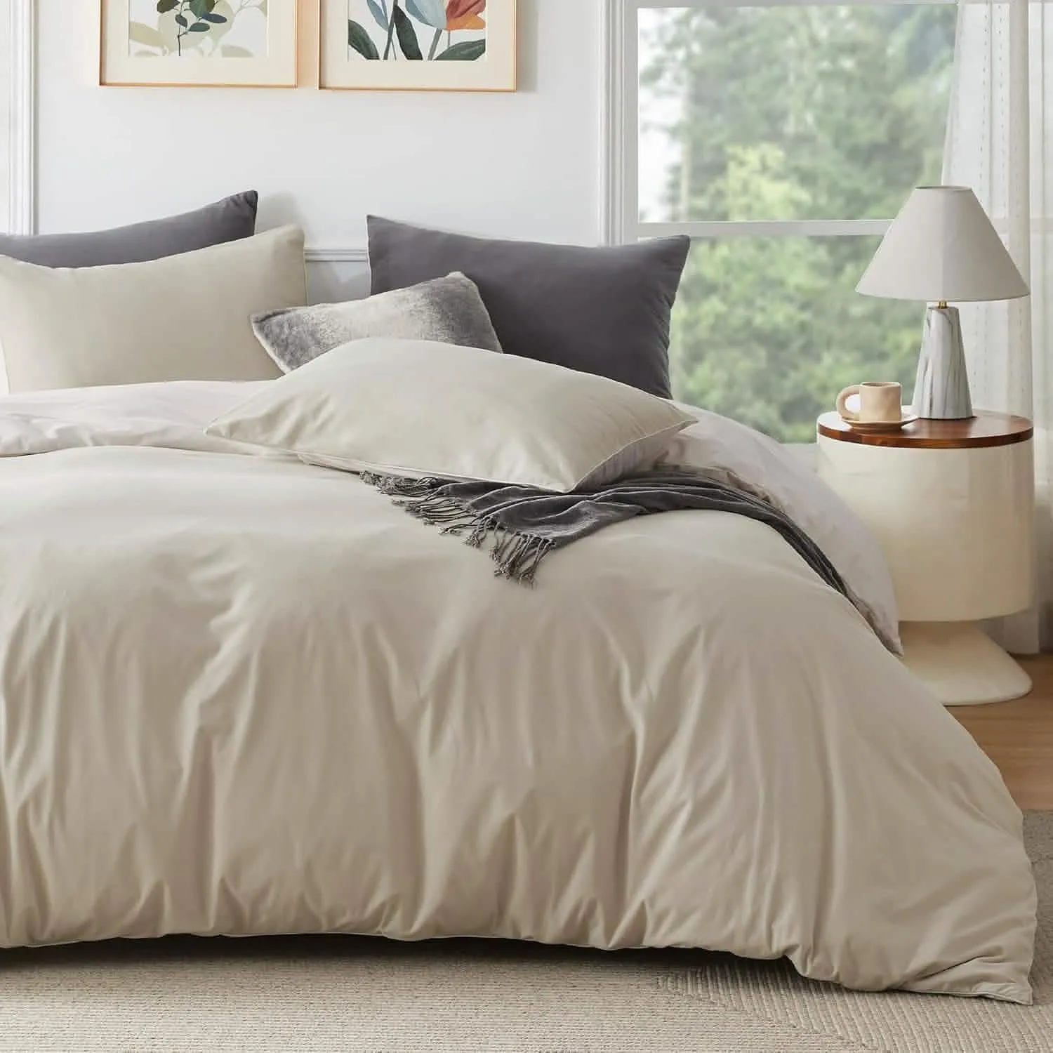 Reversible Two-Tone Sherpa Duvet Cover Set