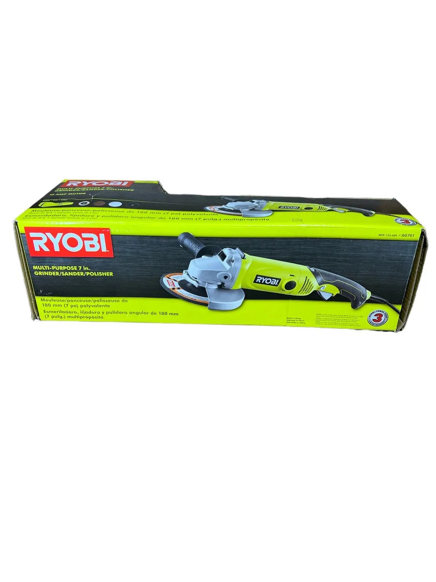 RYOBI 7 in. 10 Amp Angle Grinder