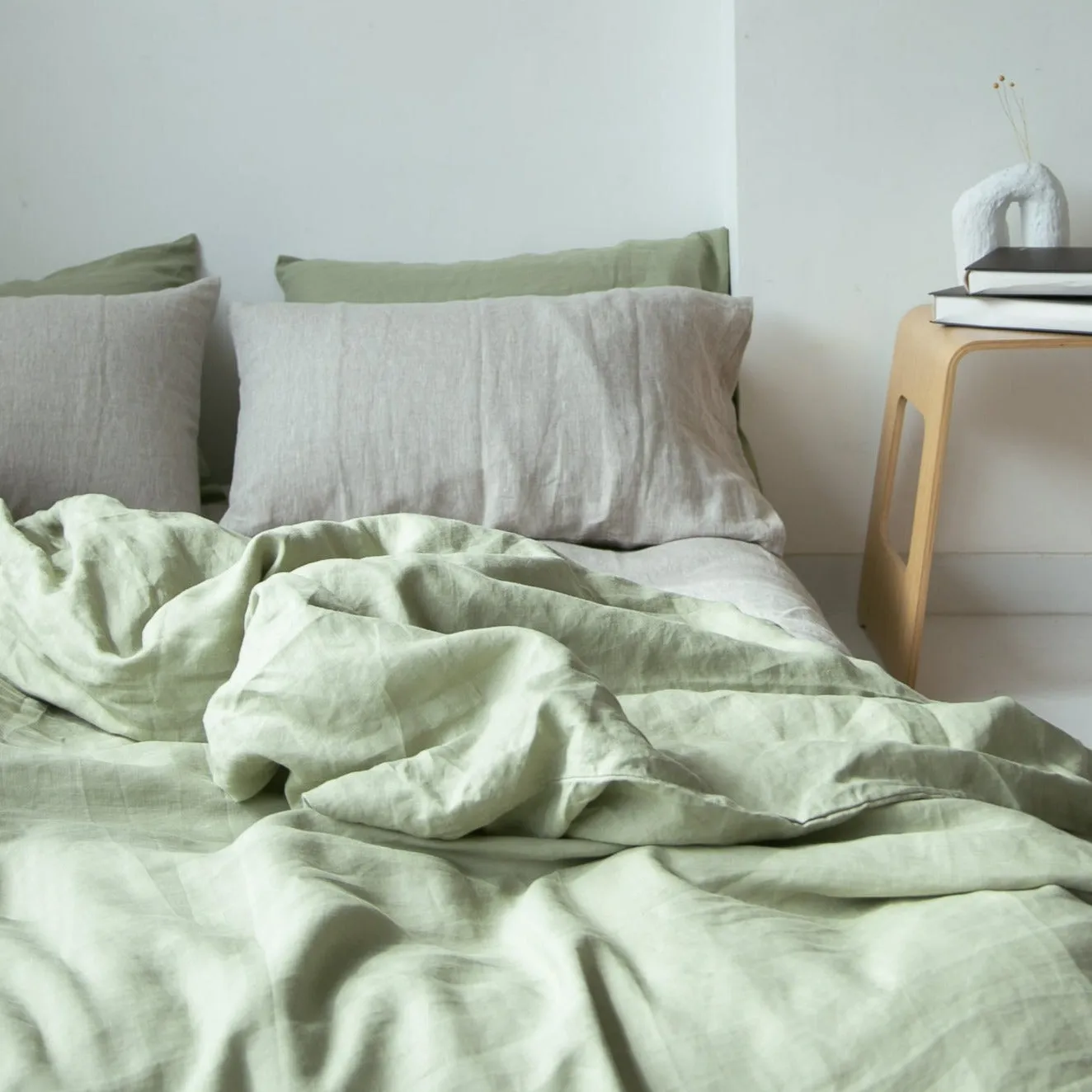 Sage Linen Duvet Cover