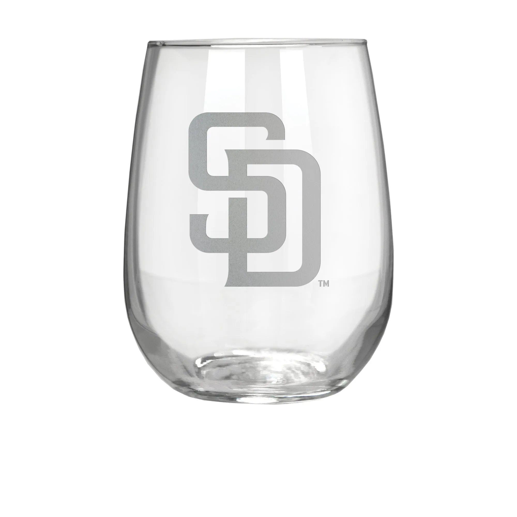 San Diego Padres 17 oz. Stemless Wine Glass