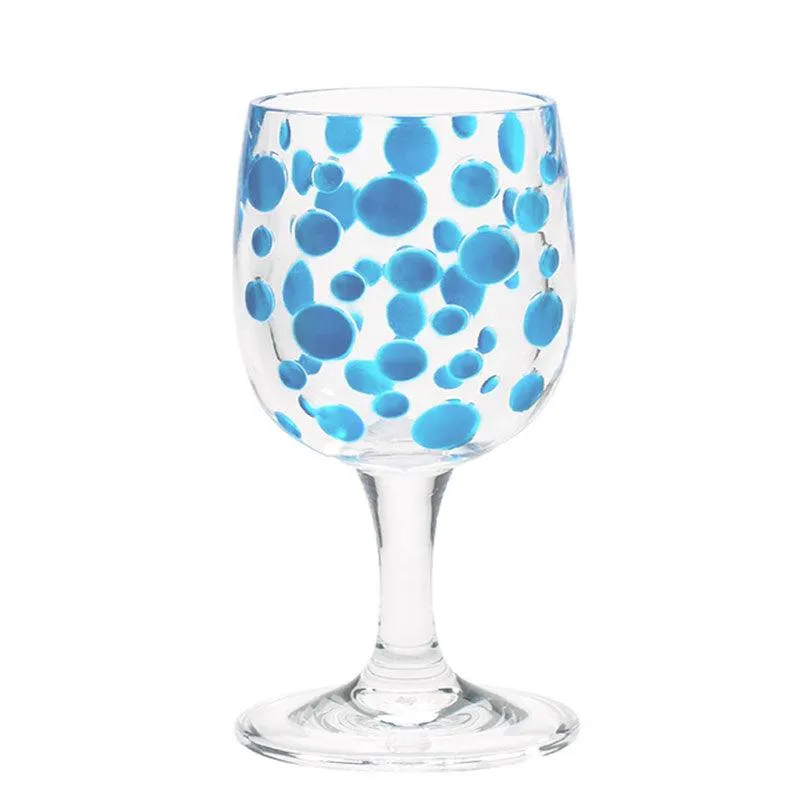 Satin Pearl Light Sapphire 8oz Wine Glass