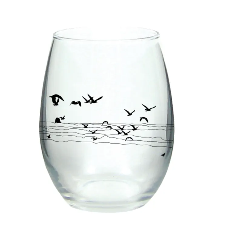 Seagull Beach Stemless Wine Glass