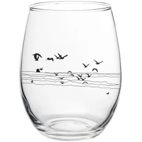 Seagull Beach Stemless Wine Glass