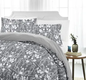 Secret Garden Pattern 3-Piece Reversible Duvet Cover Set