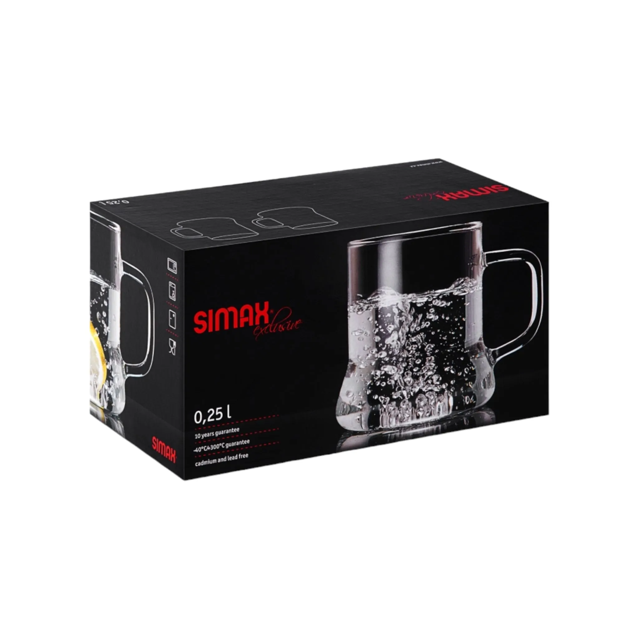 Simax 2-Piece Look Glass Borosilicate Mug 250ml