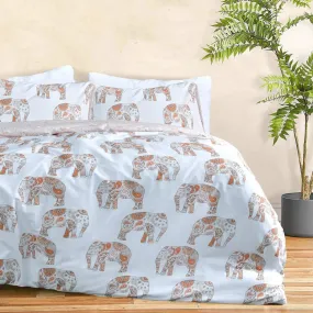 Sleepdown Elephant Rust Pattern Duvet Cover