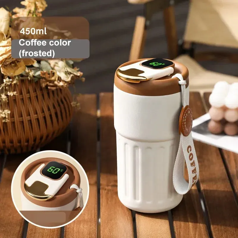 Smart Thermos Bottle Water Digital LED Temperature Coffee Mug