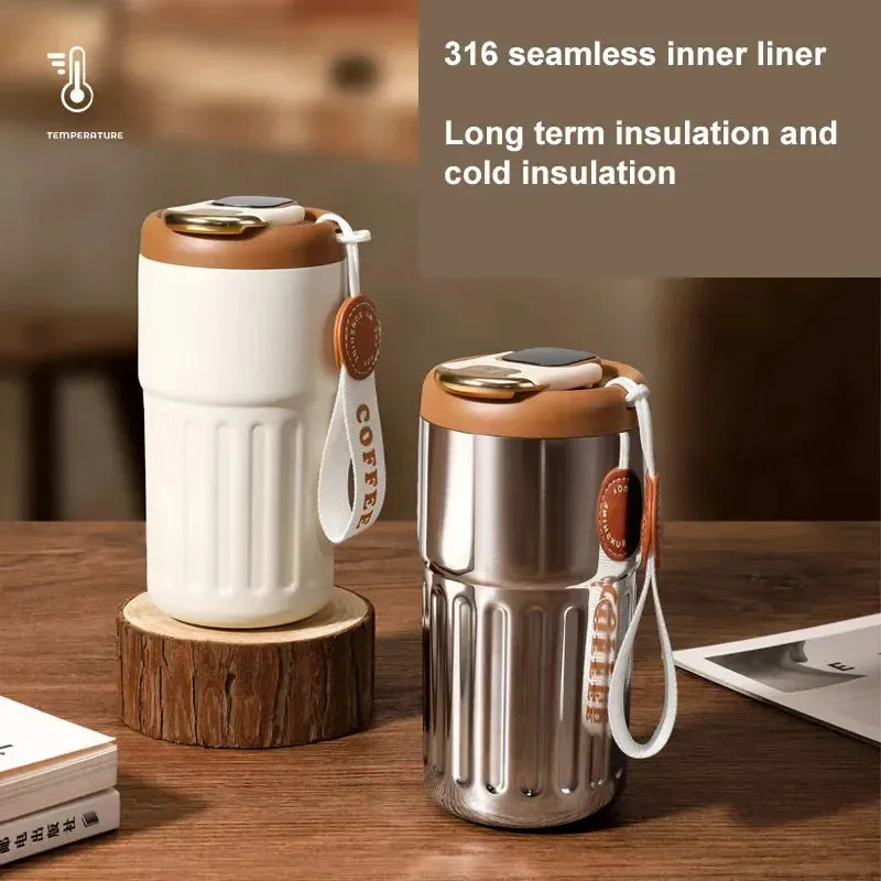 Smart Thermos Bottle Water Digital LED Temperature Coffee Mug