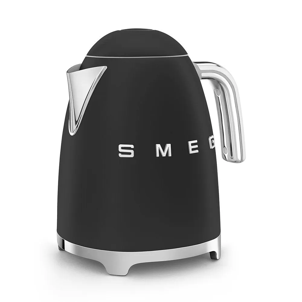 SMEG KLF03BLMUK 1.7 Litre 50's Style Kettle, 22.6cm Wide - Matte Black