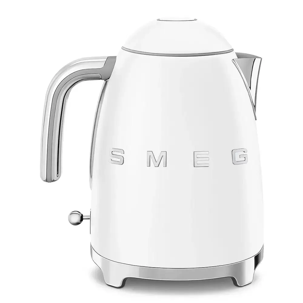 Smeg KLF03WHMUK 1.7 Litre 50's Style Kettle, 22.6cm Wide, Matte White