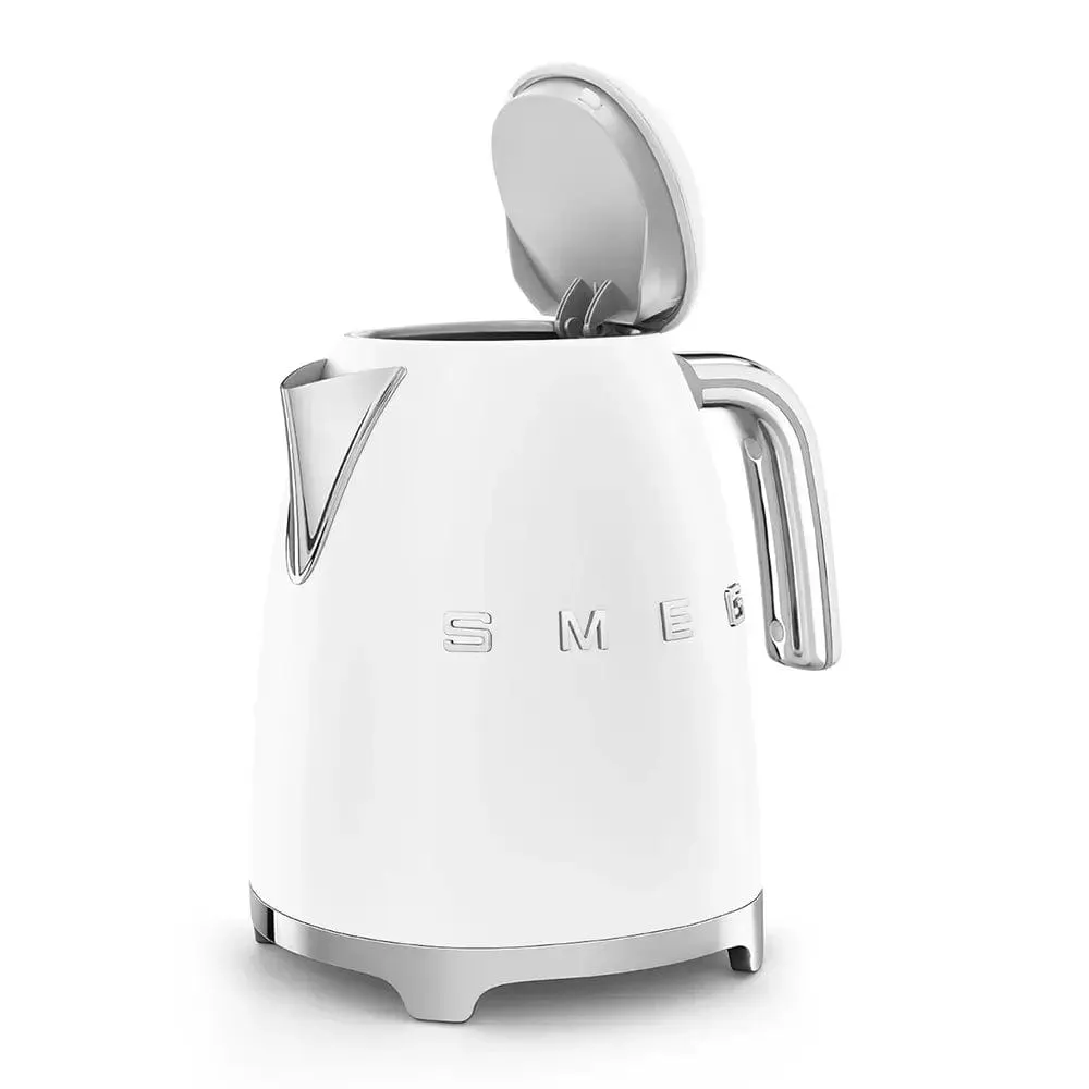 Smeg KLF03WHMUK 1.7 Litre 50's Style Kettle, 22.6cm Wide, Matte White