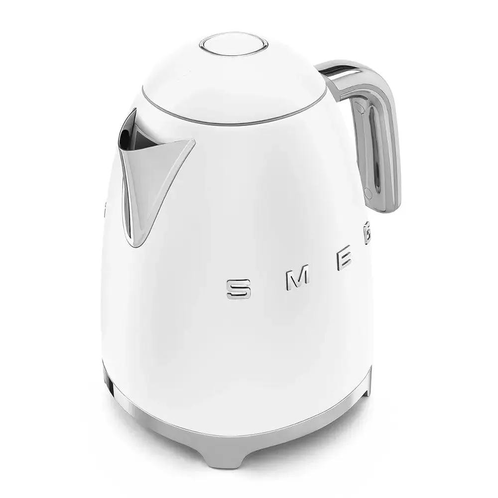 Smeg KLF03WHMUK 1.7 Litre 50's Style Kettle, 22.6cm Wide, Matte White