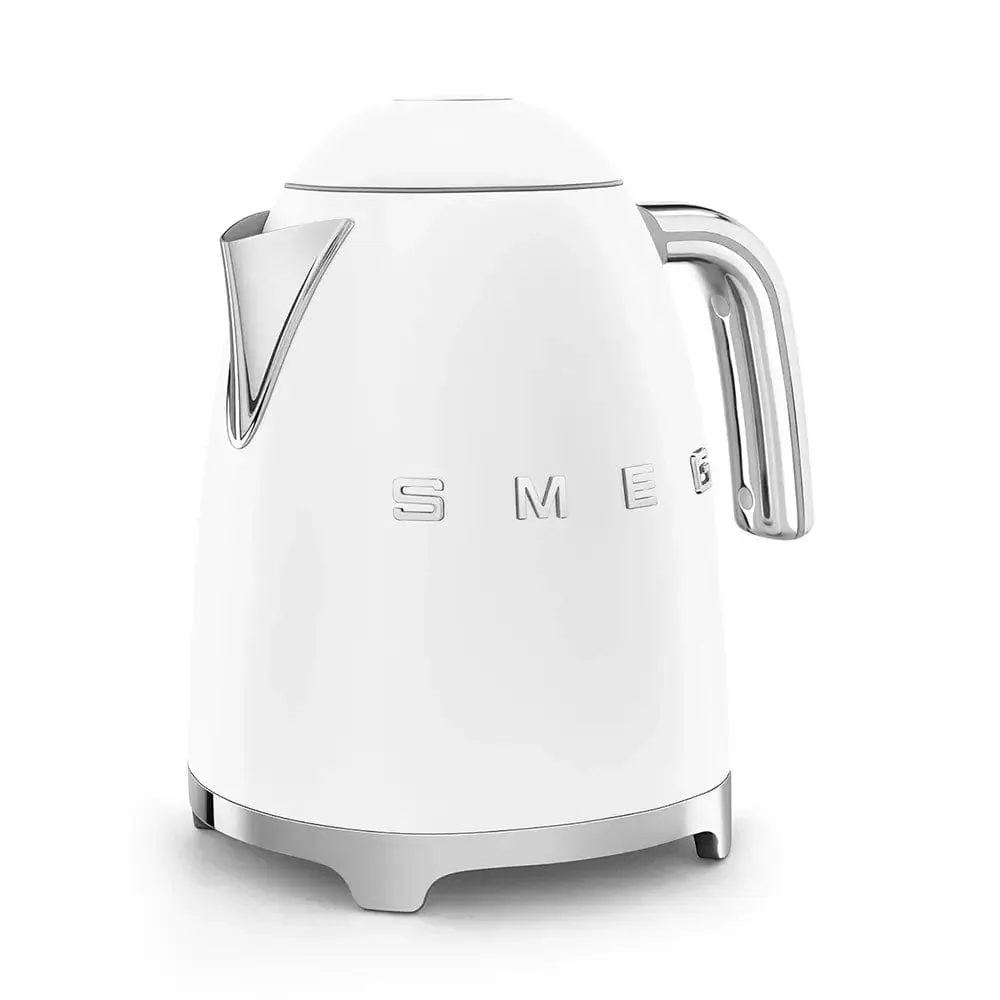 Smeg KLF03WHMUK 1.7 Litre 50's Style Kettle, 22.6cm Wide, Matte White