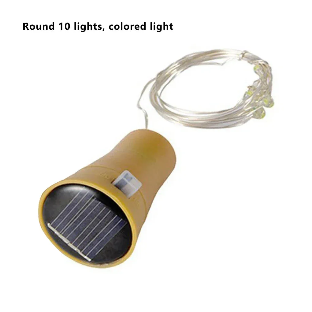 Solar-Powered Bottle Cork String Lights