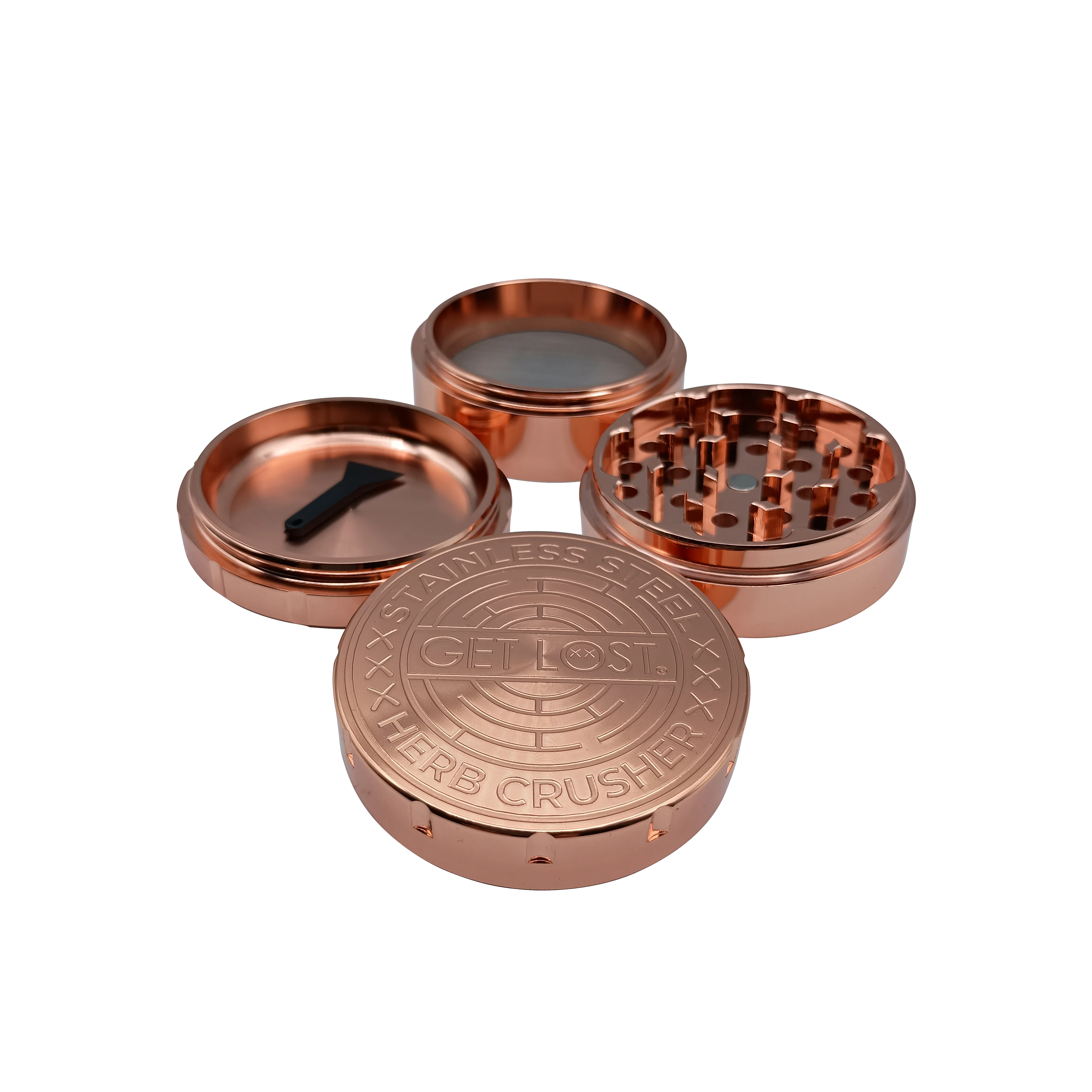 Stainless Steel Herb Grinder (Rose Gold)