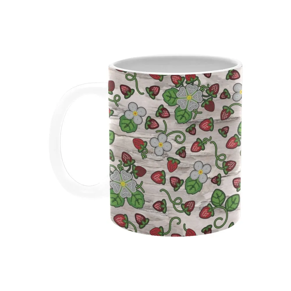 Strawberry Dreams Bright Birch White Mug(11OZ)