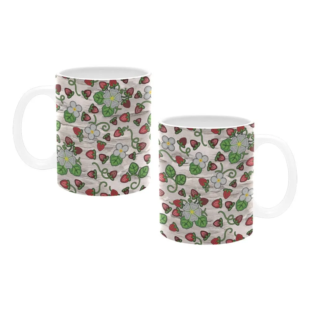 Strawberry Dreams Bright Birch White Mug(11OZ)