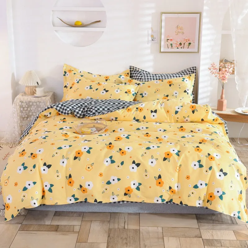 Student Dormitory Three-Piece Duvet Cover, Bed Linen And Bedding