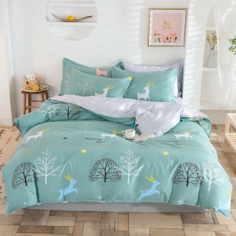 Student Dormitory Three-Piece Duvet Cover, Bed Linen And Bedding