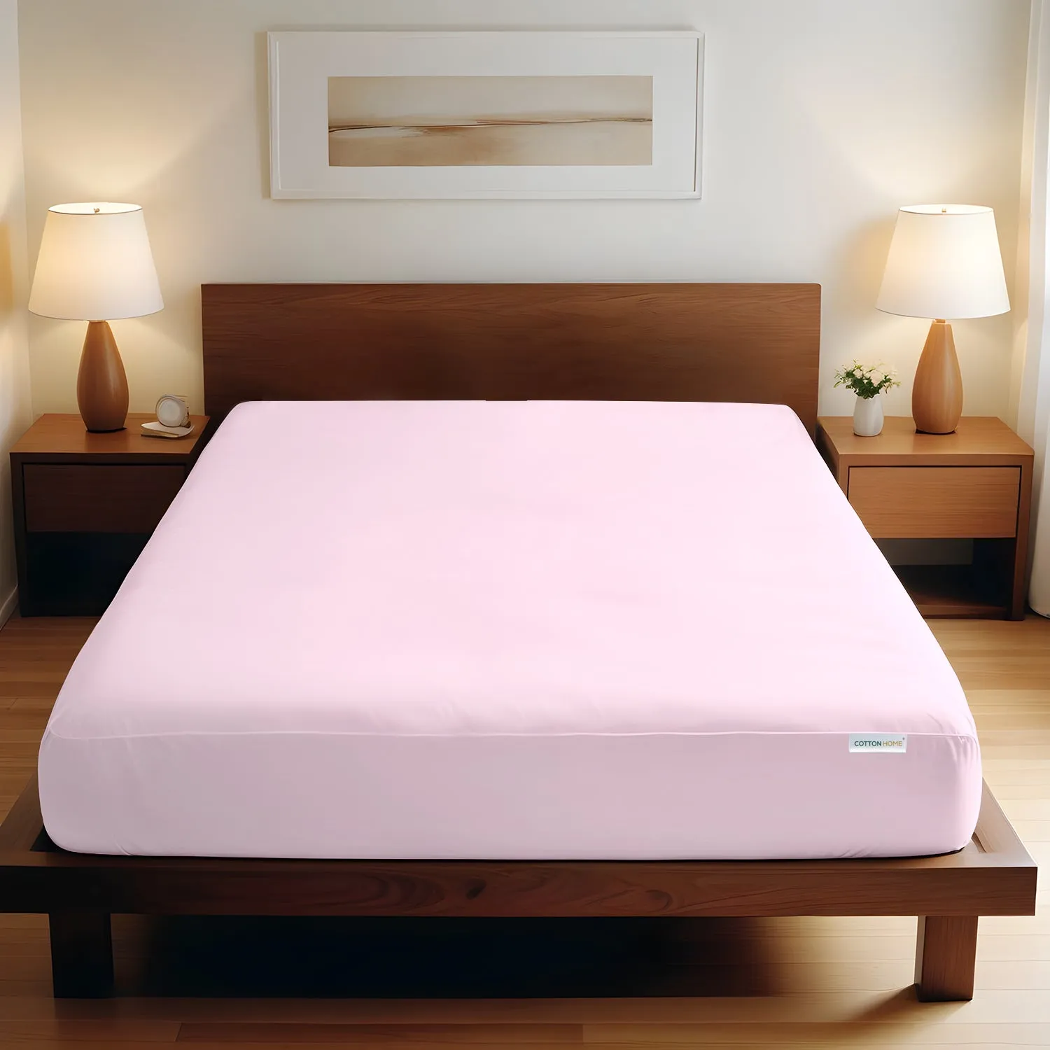 Super Soft Fitted sheet 200x200 30cm - Pink