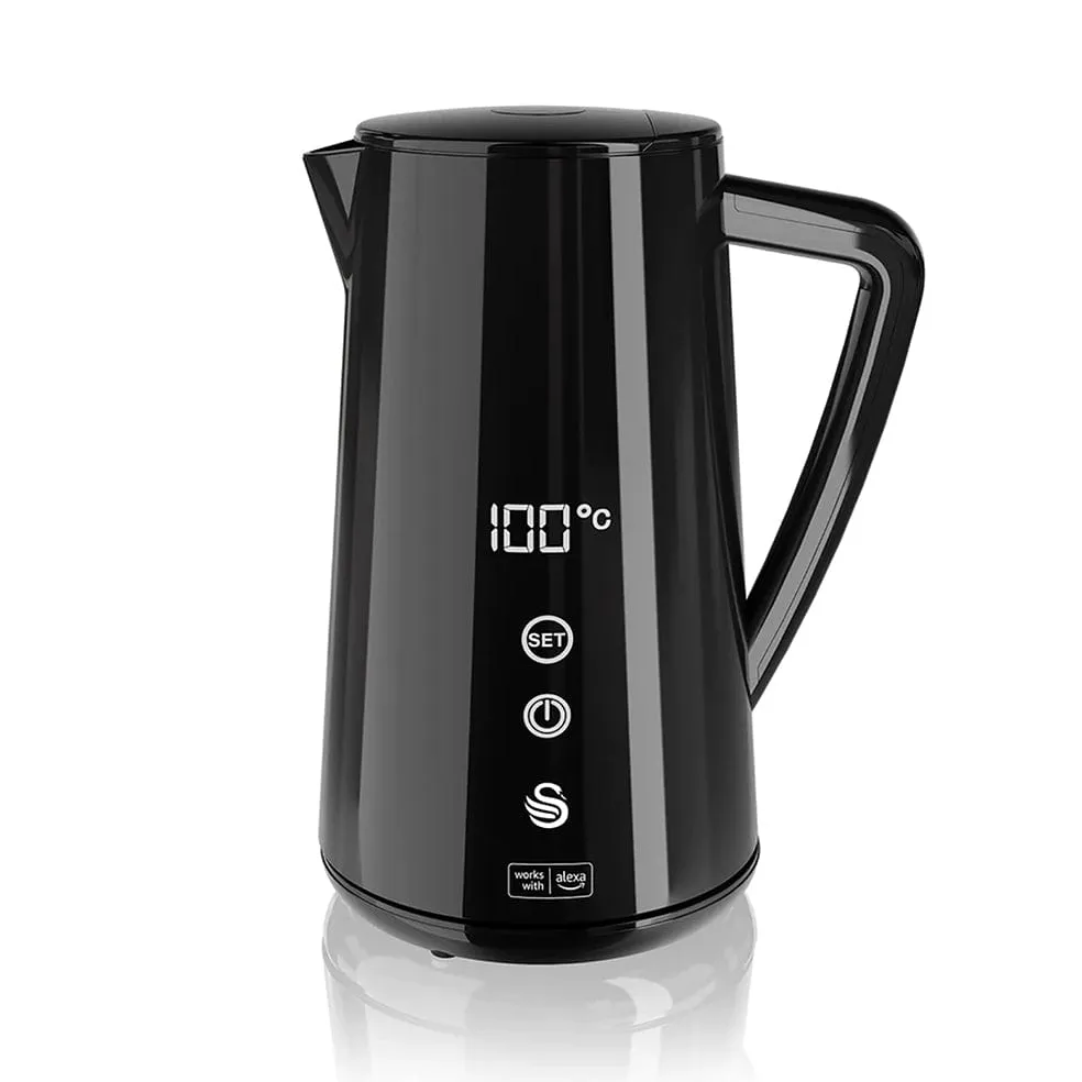 Swan Smart Cordless Kettle Black - Alexa Ready