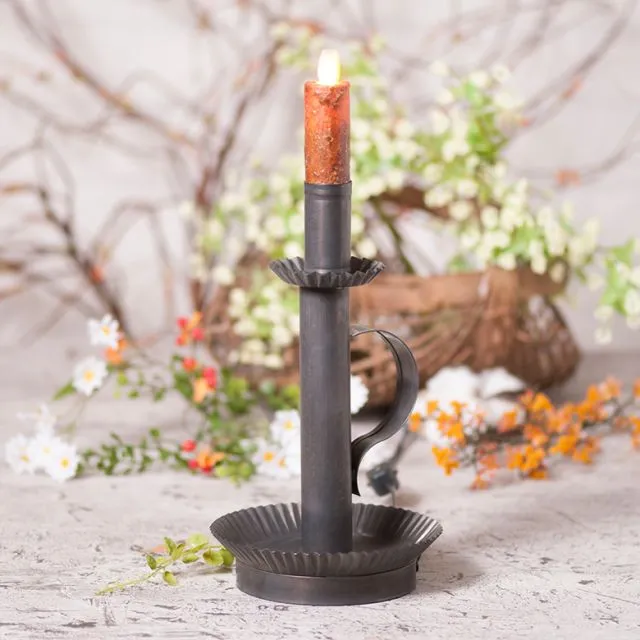 Tall Candlestick in Kettle Black