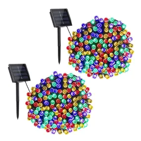 Toodour Solar Christmas Lights, 2 Packs 72ft 200 LED 8 Modes Solar String Lights