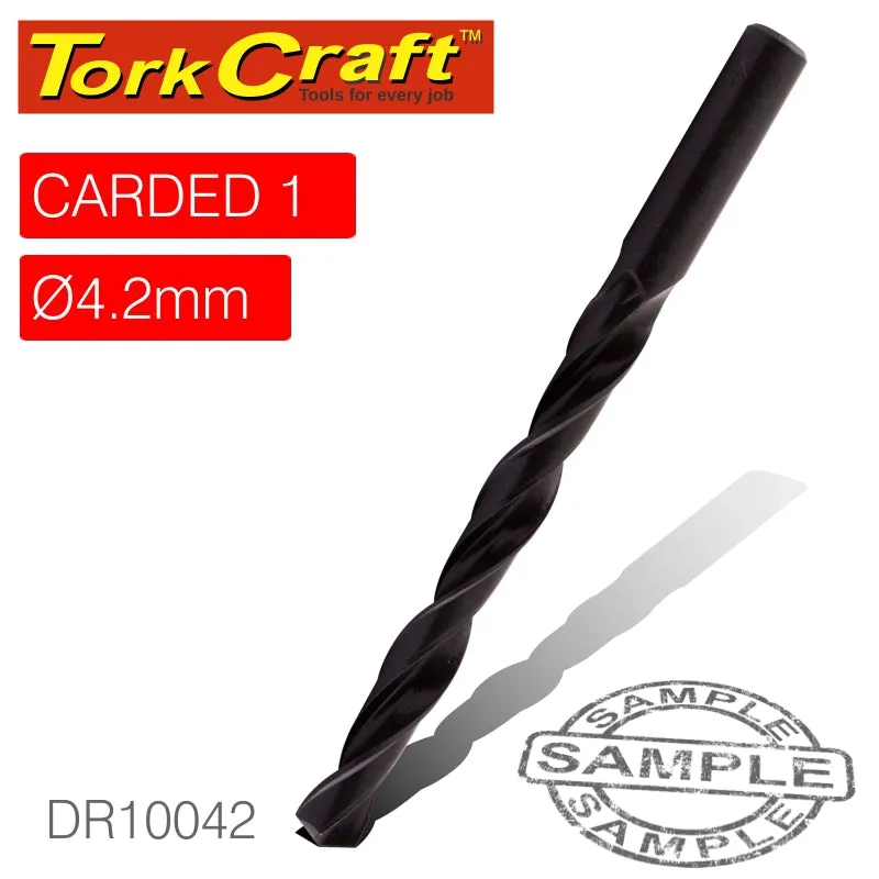 TORK CRAFT DRILL BIT HSS STANDARD 4.2MM 1/CARD DR10042