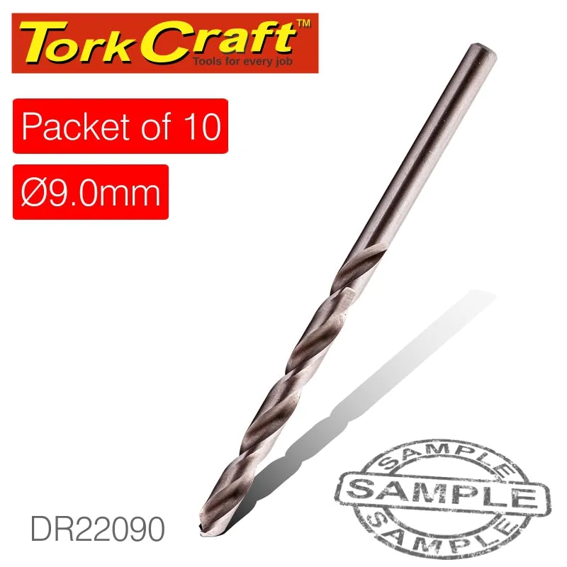 TORK CRAFT DRILL HSS 9.0MM 135DEG 10 PACK INDUSTRIAL BIT DR22090