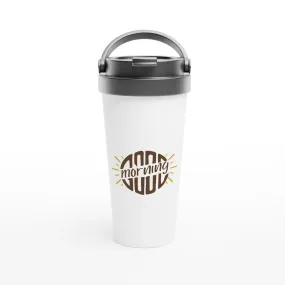 Travel Mug with Good Morning & Sunray Design