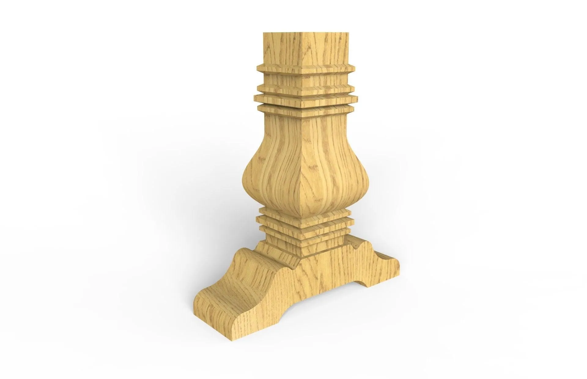 Trestle Table Base- Single Wood Pedestal Base for Tables