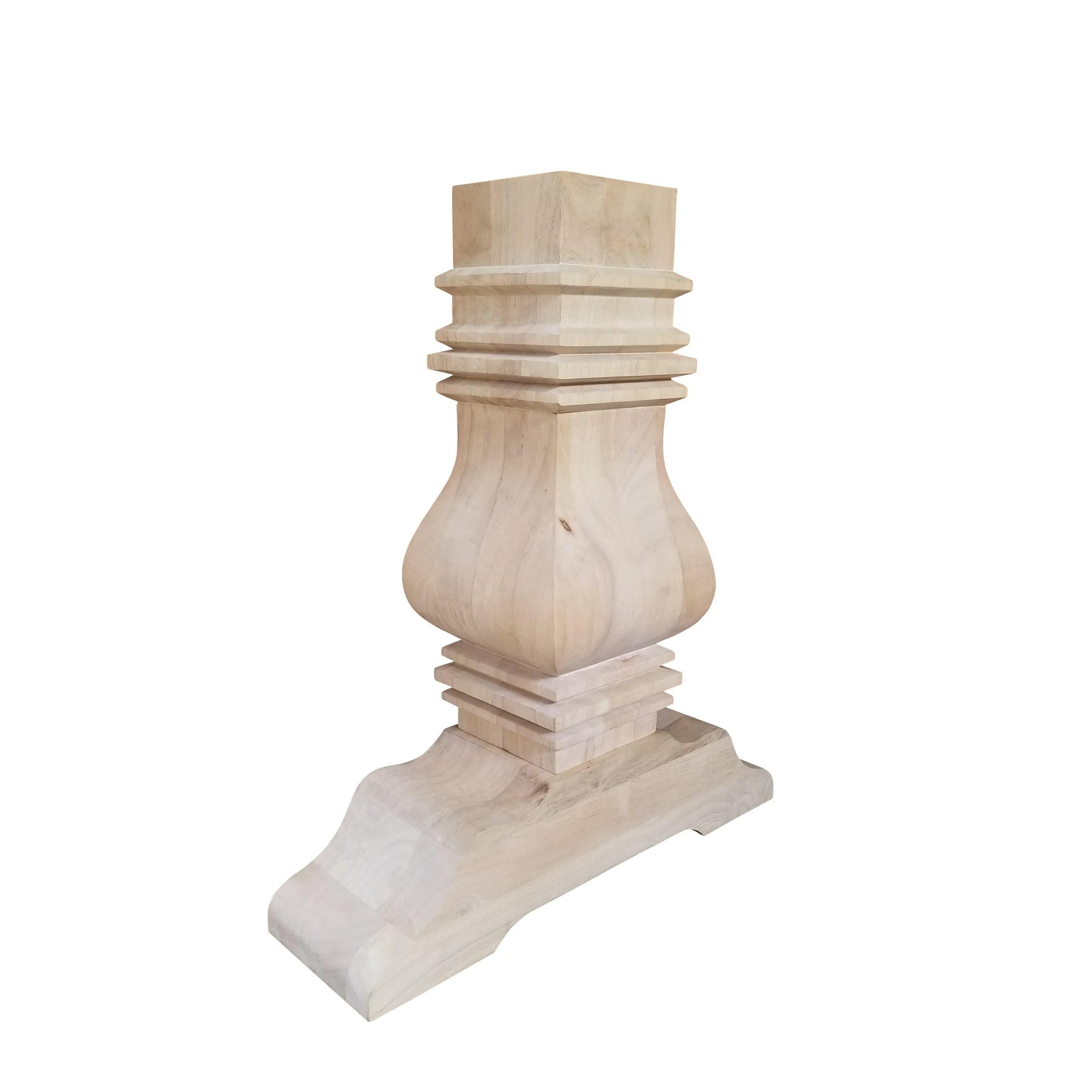 Trestle Table Base- Single Wood Pedestal Base for Tables