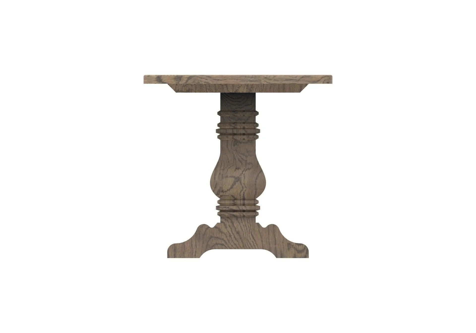 Trestle Table Base- Single Wood Pedestal Base for Tables