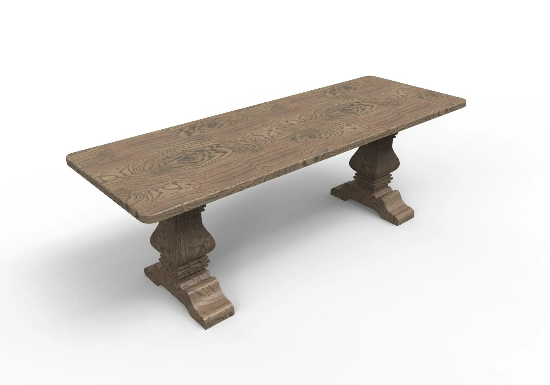 Trestle Table Base- Single Wood Pedestal Base for Tables