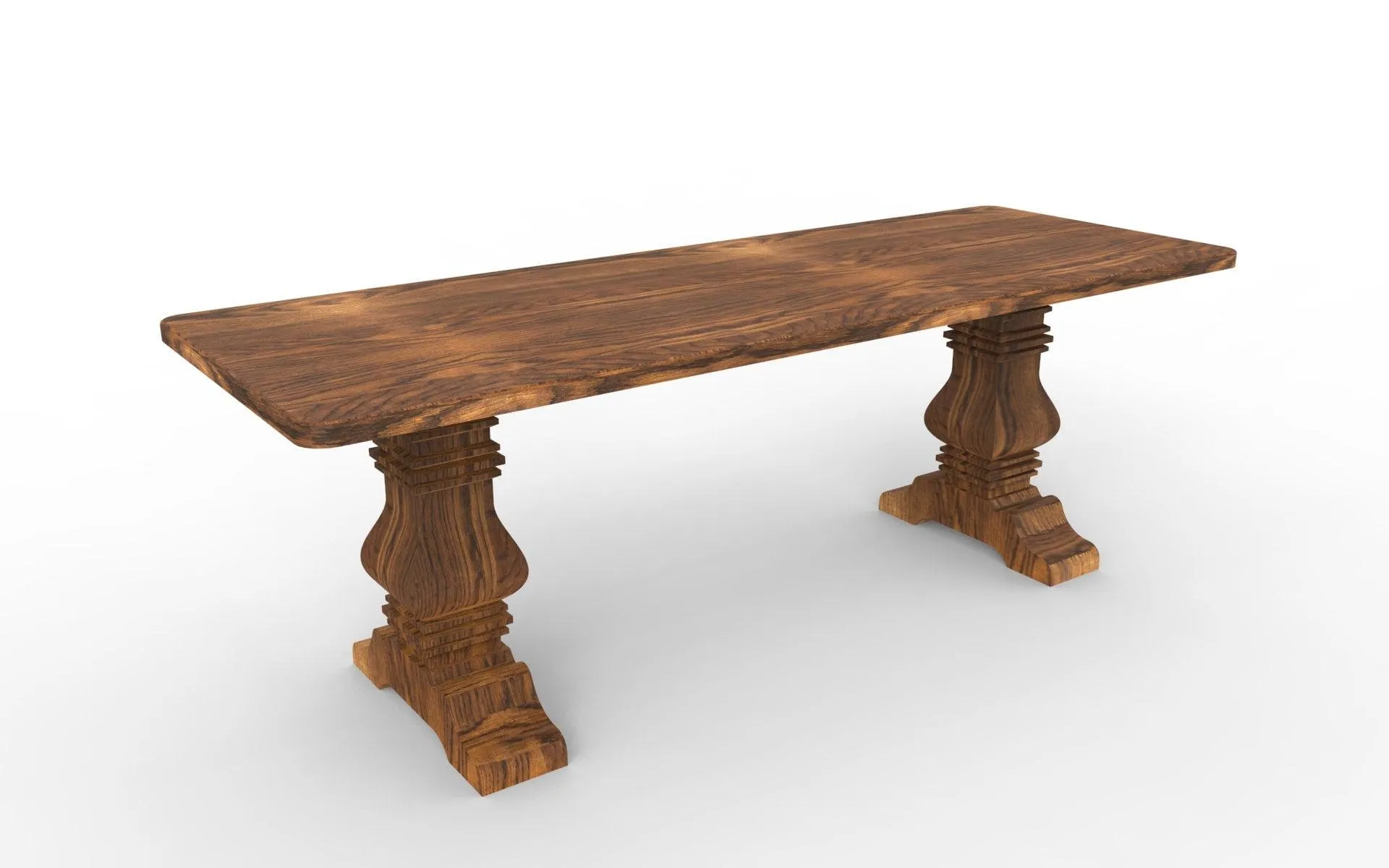 Trestle Table Base- Single Wood Pedestal Base for Tables