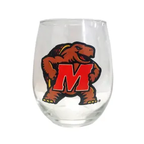 UMD Testudo / Stemless Wine Glass