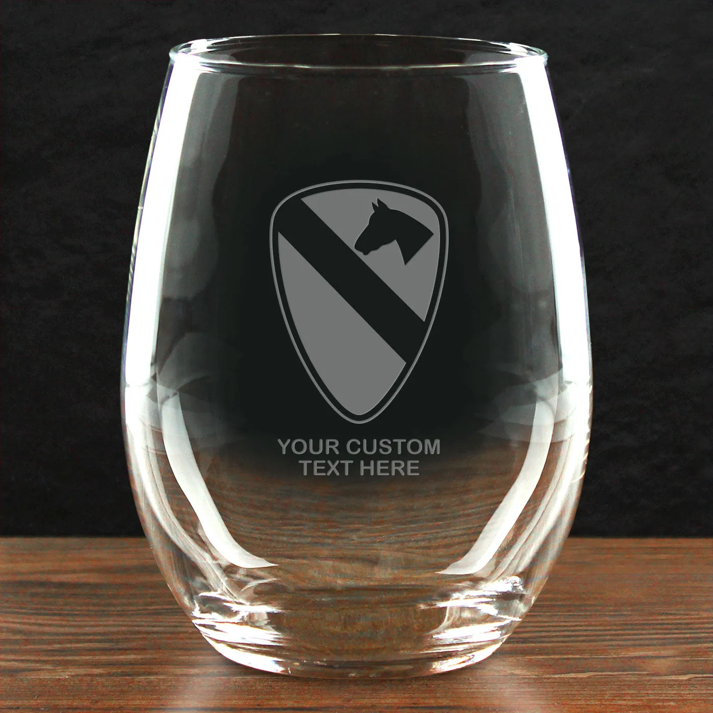 US Army 'Pick Your Design' Personalized 21 oz. Stemless Wine Glass