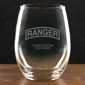 US Army 'Pick Your Design' Personalized 21 oz. Stemless Wine Glass