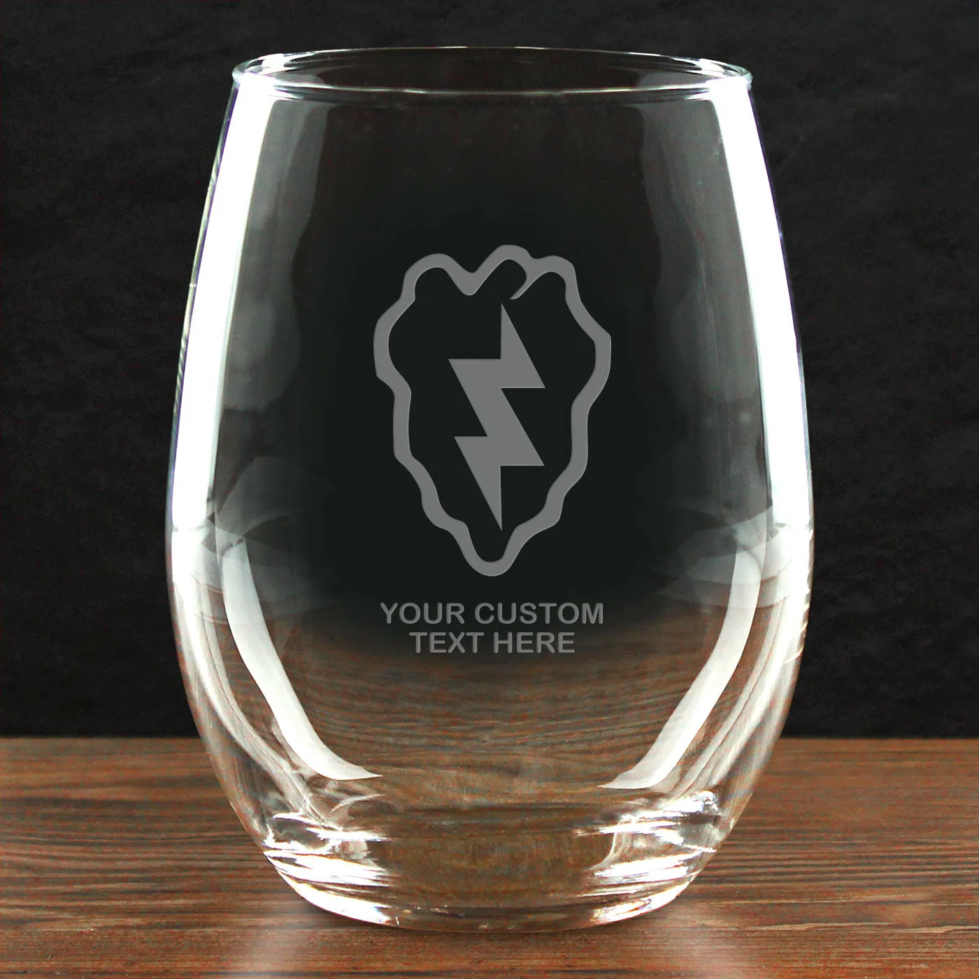 US Army 'Pick Your Design' Personalized 21 oz. Stemless Wine Glass