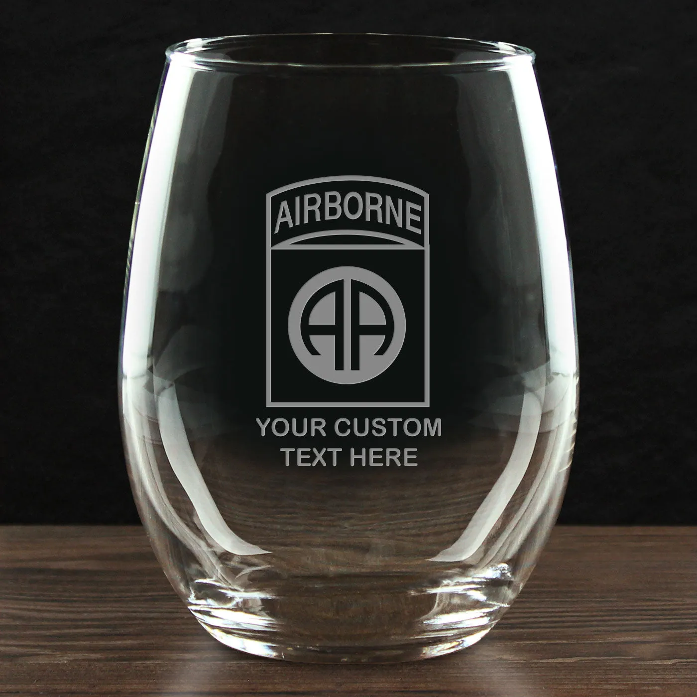 US Army 'Pick Your Design' Personalized 21 oz. Stemless Wine Glass