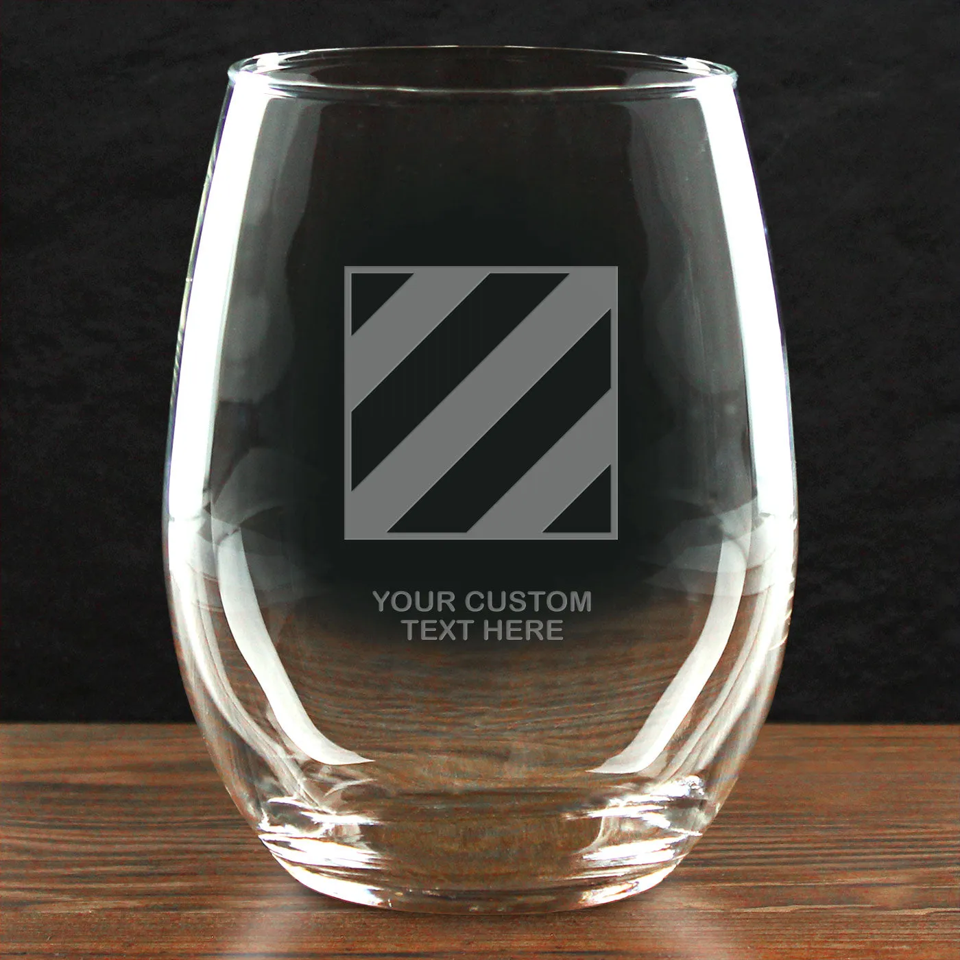 US Army 'Pick Your Design' Personalized 21 oz. Stemless Wine Glass