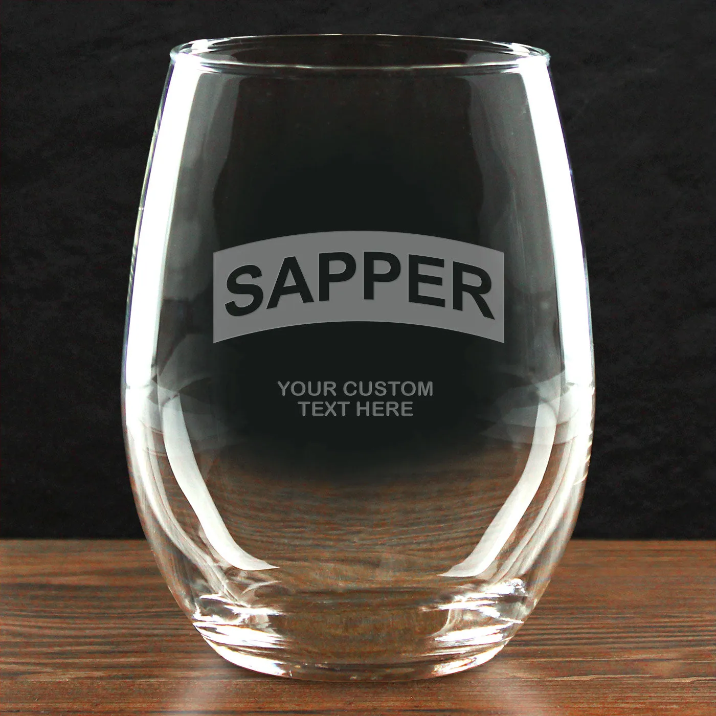 US Army 'Pick Your Design' Personalized 21 oz. Stemless Wine Glass