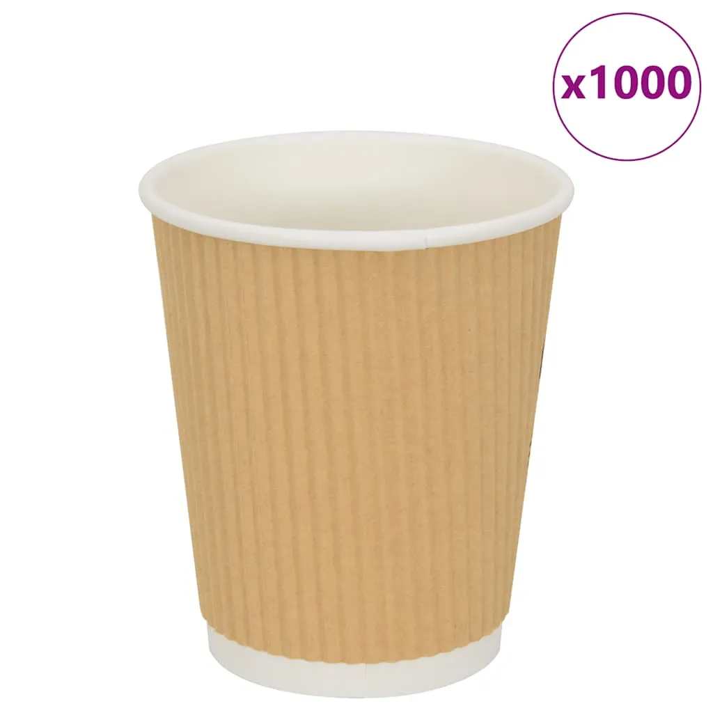 vidaXL Paper Coffee Cups 500 pcs 8oz 200ml Brown