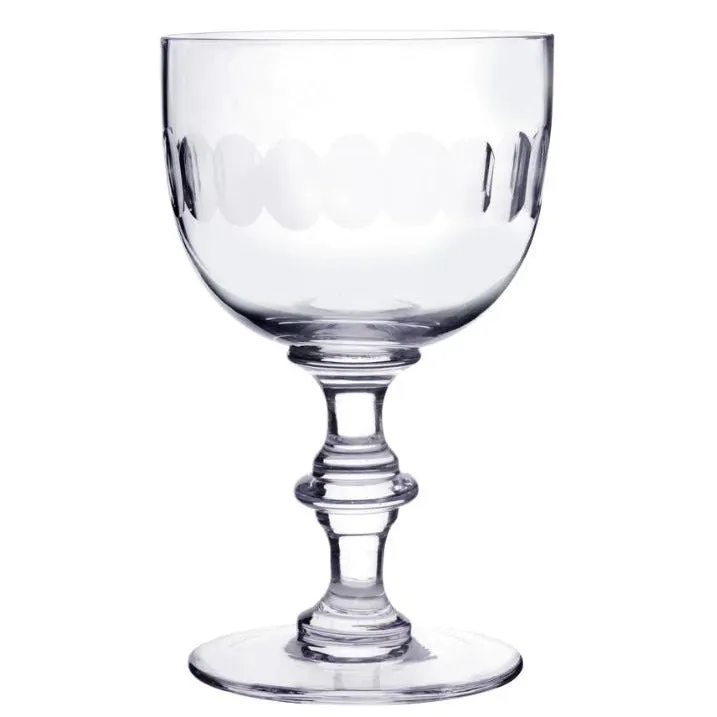 Vintage Style Wine Goblet - Lens - Set of Six