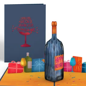 Vintage Wine Birthday Pop-Up Card