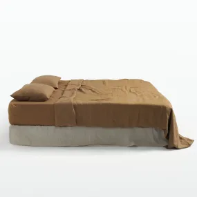 Walnut Linen Duvet Cover Set (3 pcs)