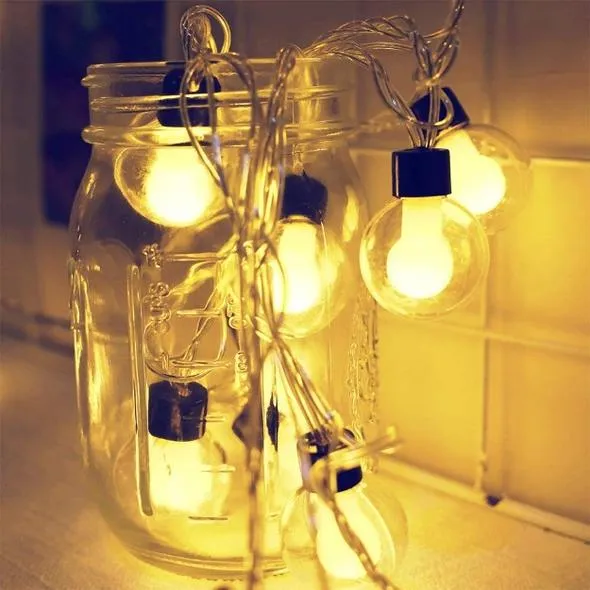 Warm White LED Double Ball String Lights 16 Bulb (3 Meter)for Home Decoration String Lights, Decorative Fairy Lights